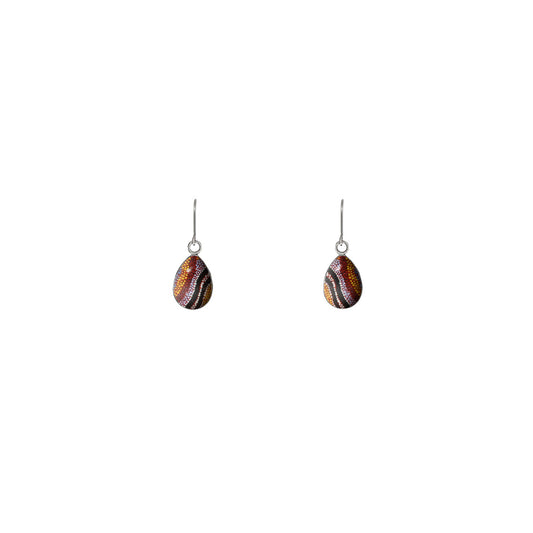 OTTO DANDLE XS DROP ORANGE EARRINGS - SD386 - in Circle Box