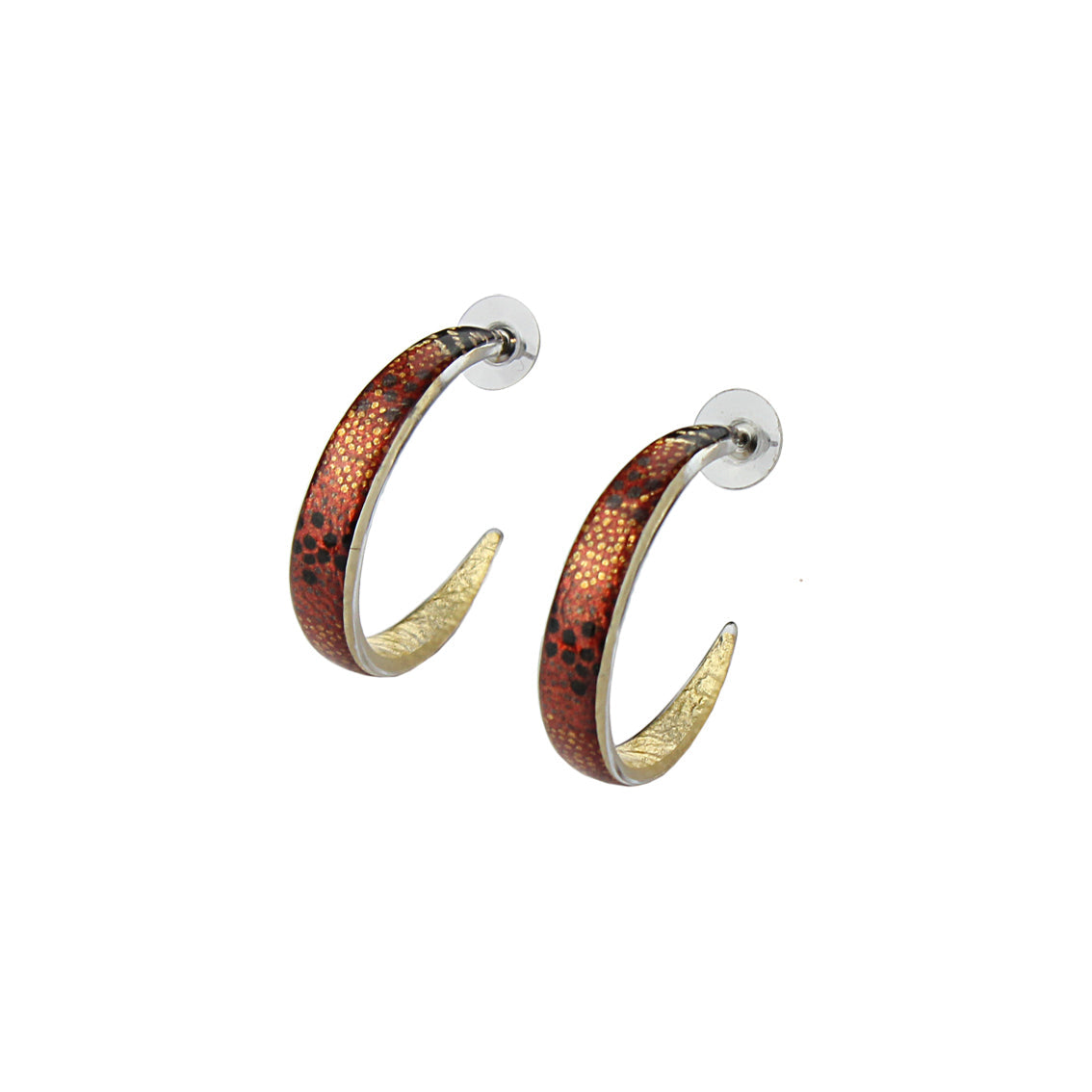 OTTO STAR RED STATEMENT LOOP EARRINGS - D674
