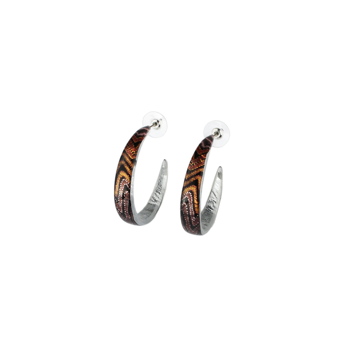 PAULINE GALLAGHER DESERT EARTHY COLORS STATEMENT LOOP EARRINGS - SD069