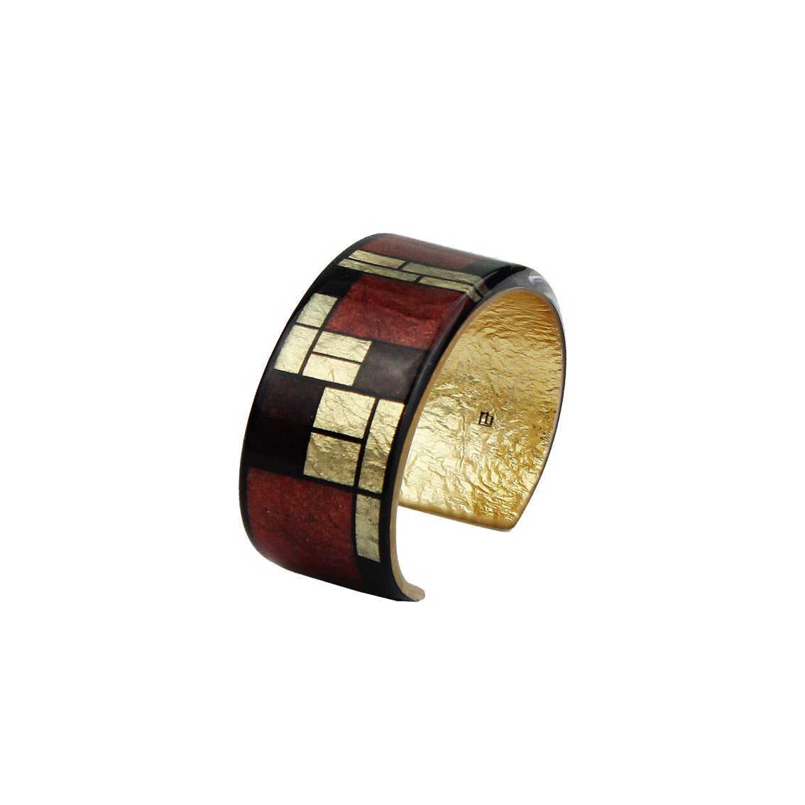 PERSPECTIVE MONDRIAN POP ART ABSTRACT ADJUSTABLE WIDE BRACELET - D062