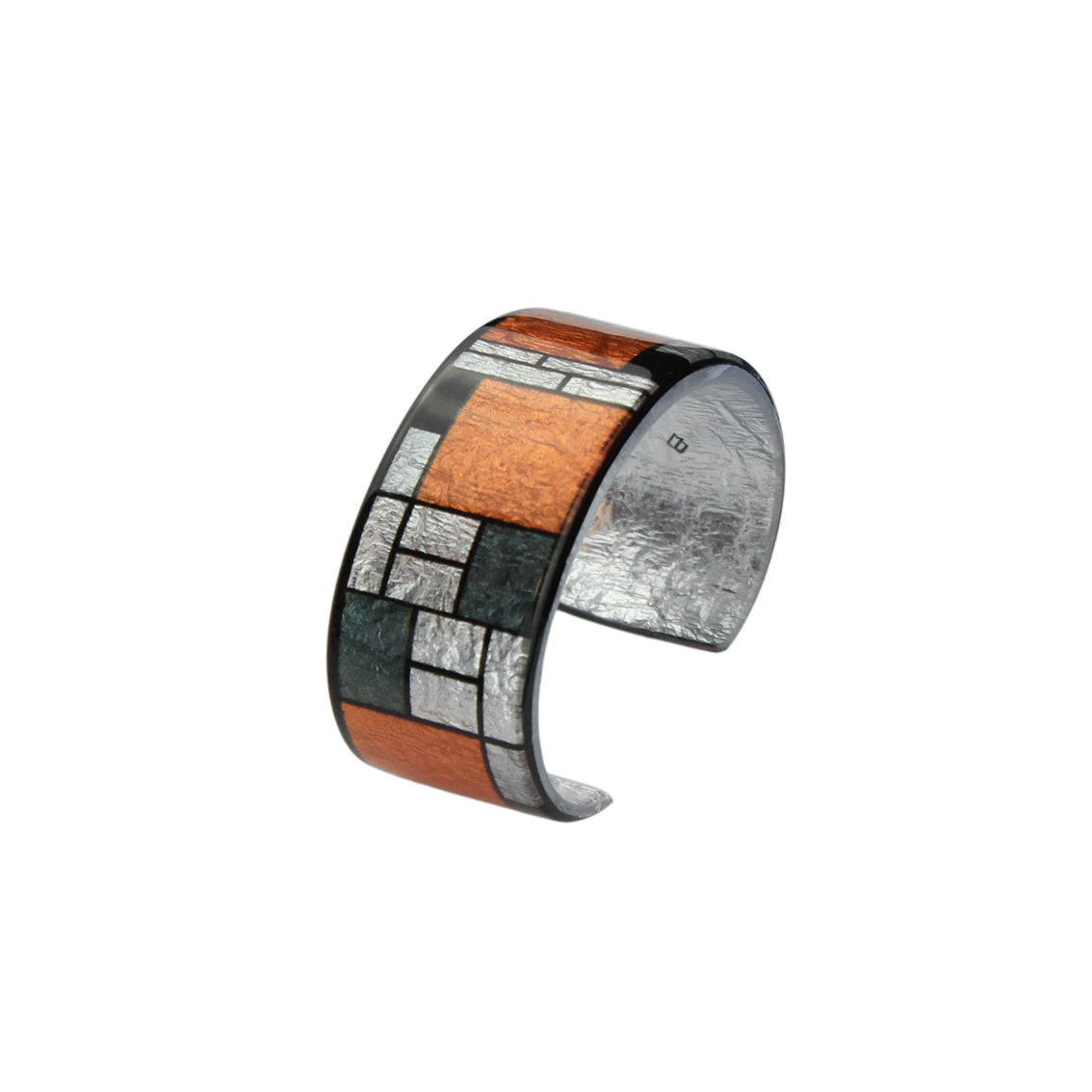 PERSPECTIVE MONDRIAN POP ART ABSTRACT ADJUSTABLE WIDE BRACELET - D062