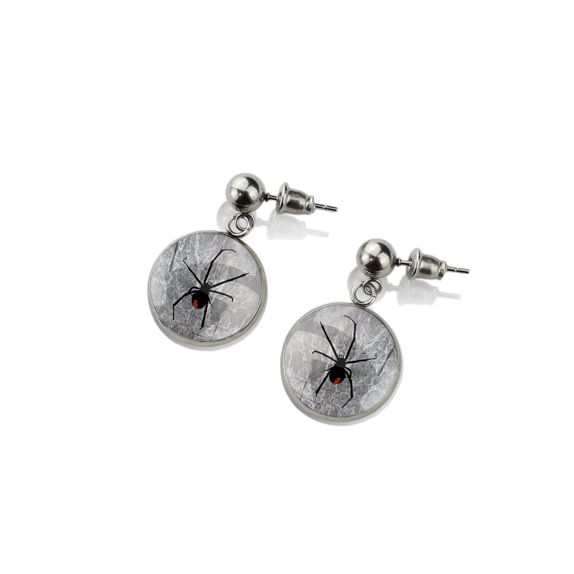 REDBACK DANGLE DROP CIRCLE EARRINGS - MFY199 - in Circle Box