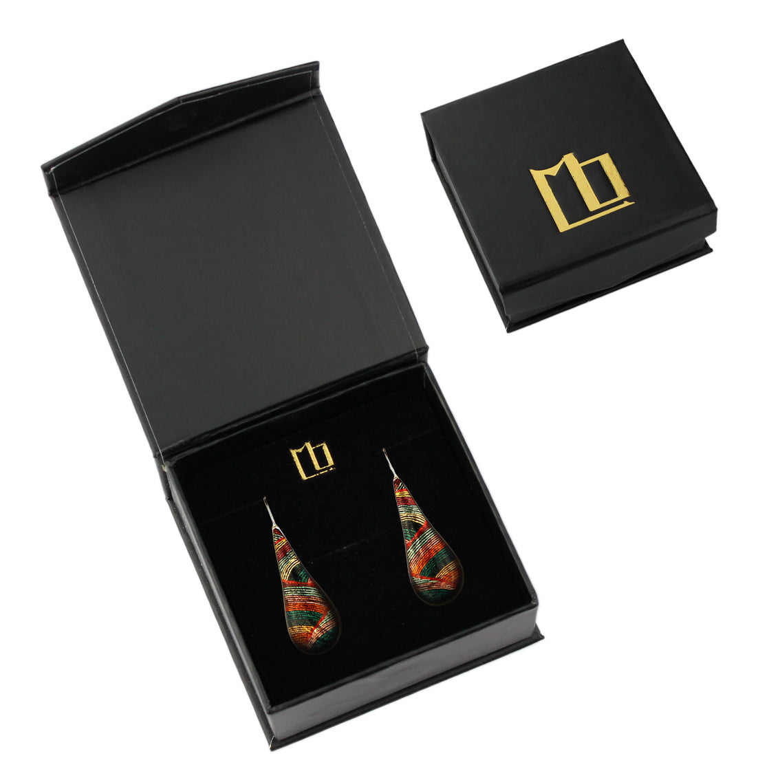 DANDLE DROP SELINA LARGE ORANGE EARRINGS - SD023
