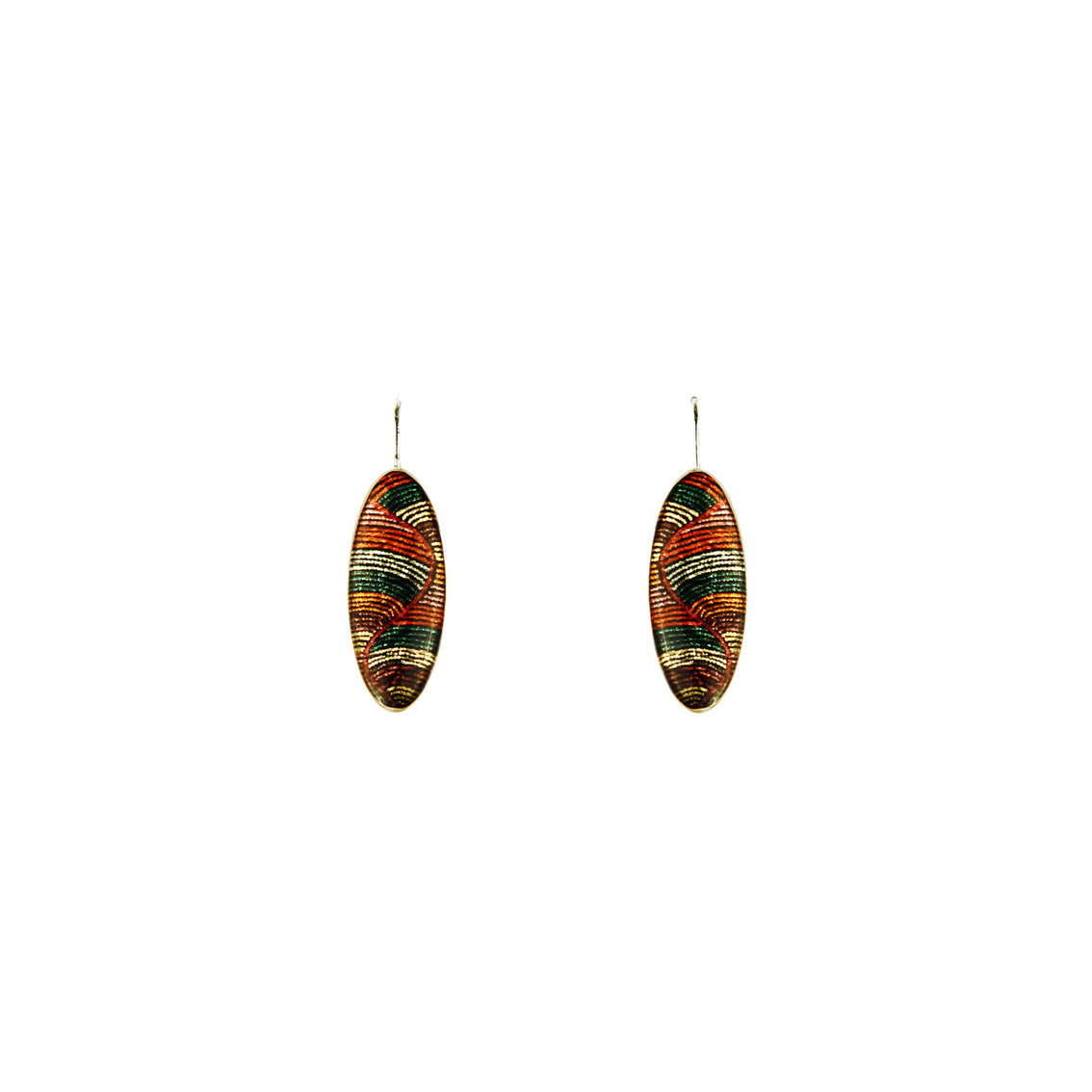 DANDLE DROP SELINA NARROW ORANGE EARRINGS - SD021