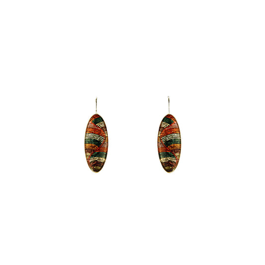 DANDLE DROP SELINA NARROW ORANGE EARRINGS - SD021