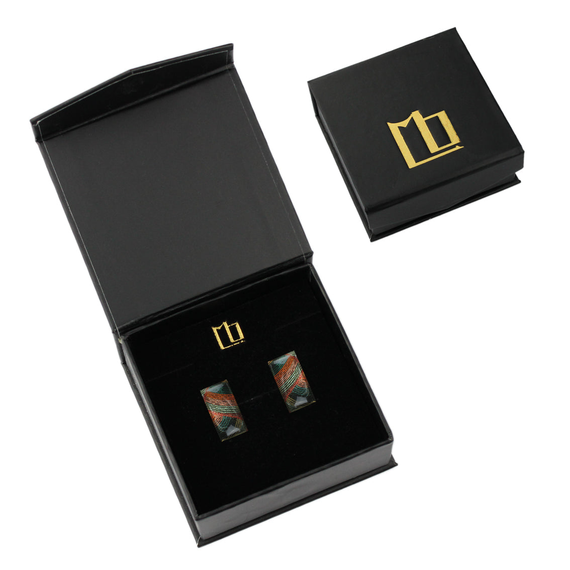 SELINA ORANGE ELEGANT CUFFLINKS - SD038
