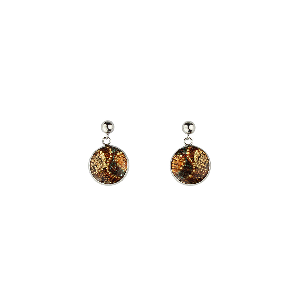 DANDLE DROP TESS CIRCLE ORANGE EARRINGS - SD173S - on Satchel