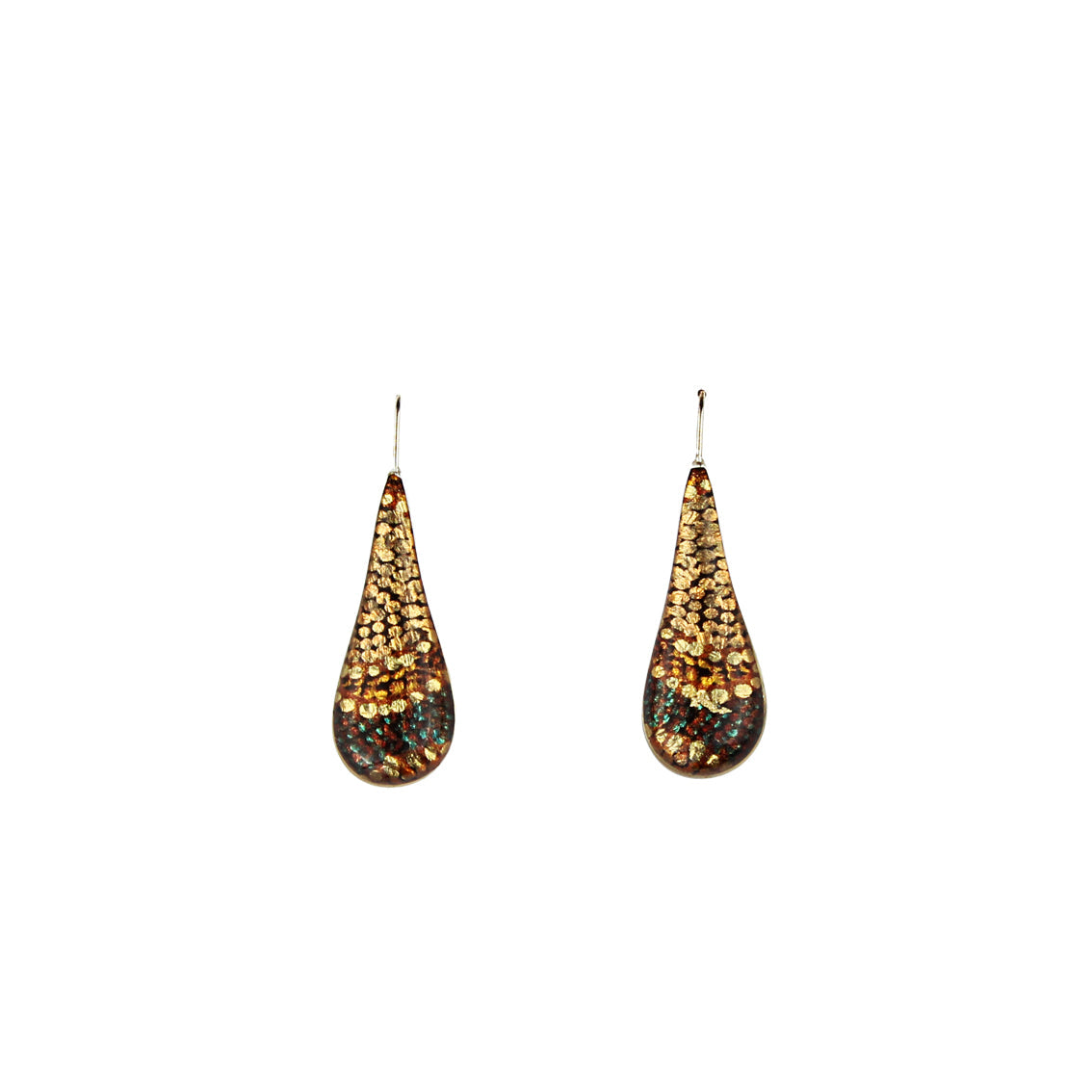 DANDLE DROP TESS LARGE ORANGE EARRINGS - SD175