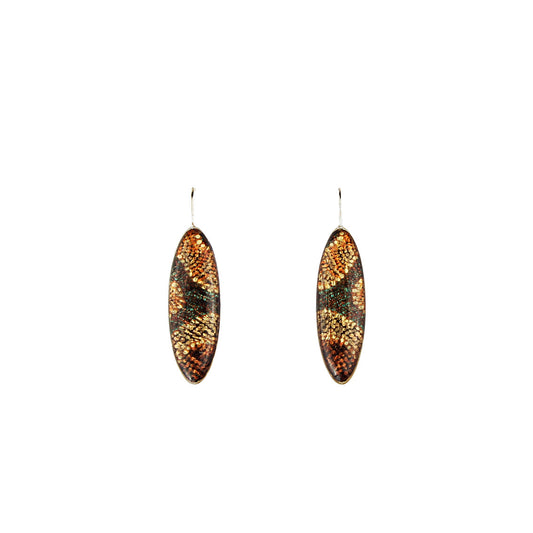 DANDLE DROP TESS LONG ORANGE EARRINGS - SD174