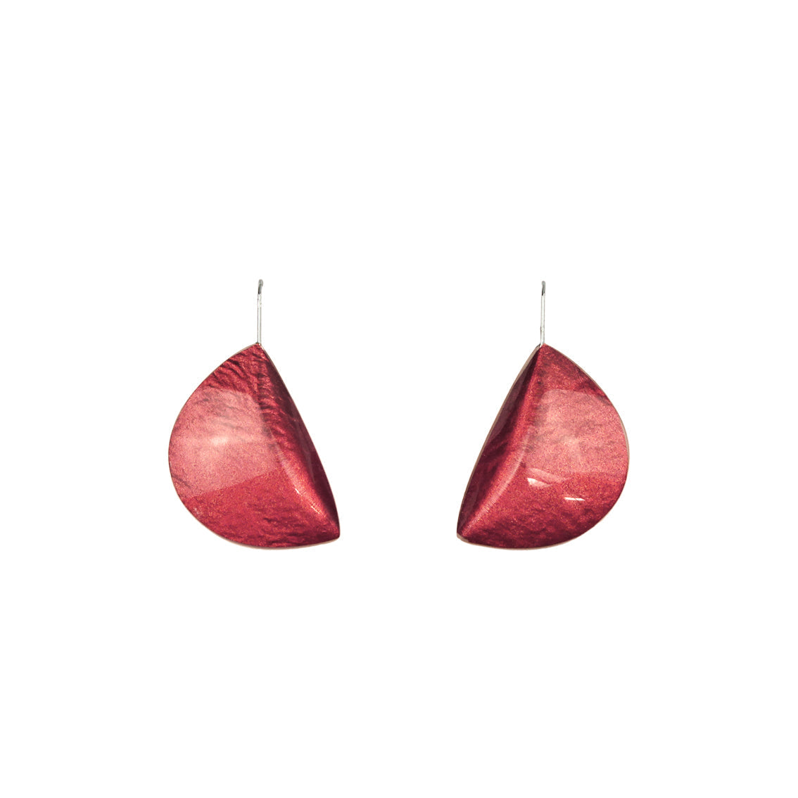VIRGULE DANGLE HALF MOON SHAPE LARGE EARRINGS - F035