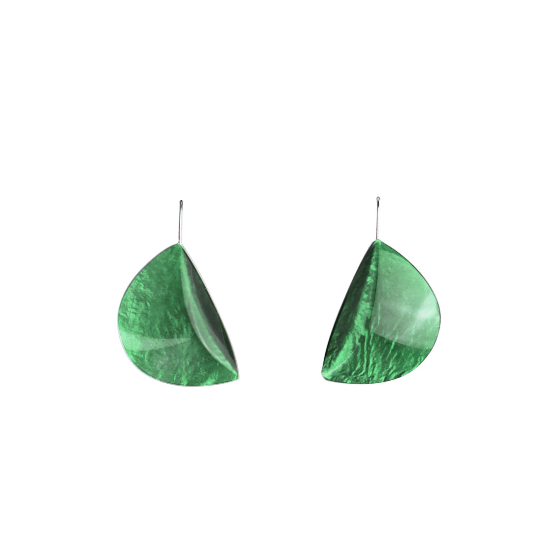 VIRGULE DANGLE HALF MOON SHAPE LARGE EARRINGS - F035