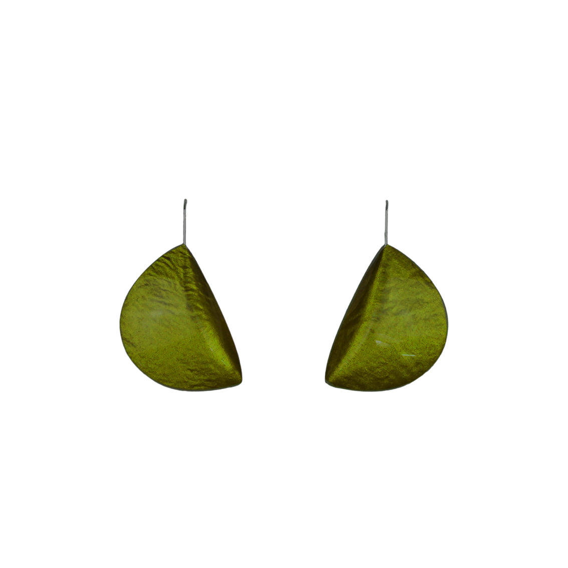 VIRGULE DANGLE HALF MOON SHAPE LARGE EARRINGS - F035