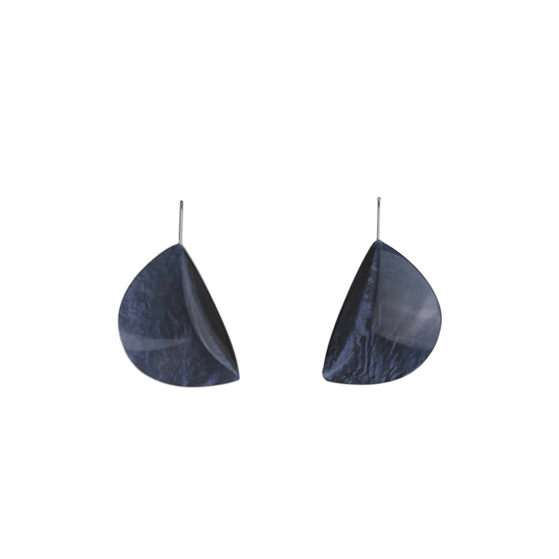 VIRGULE DANGLE HALF MOON SHAPE LARGE EARRINGS - F035