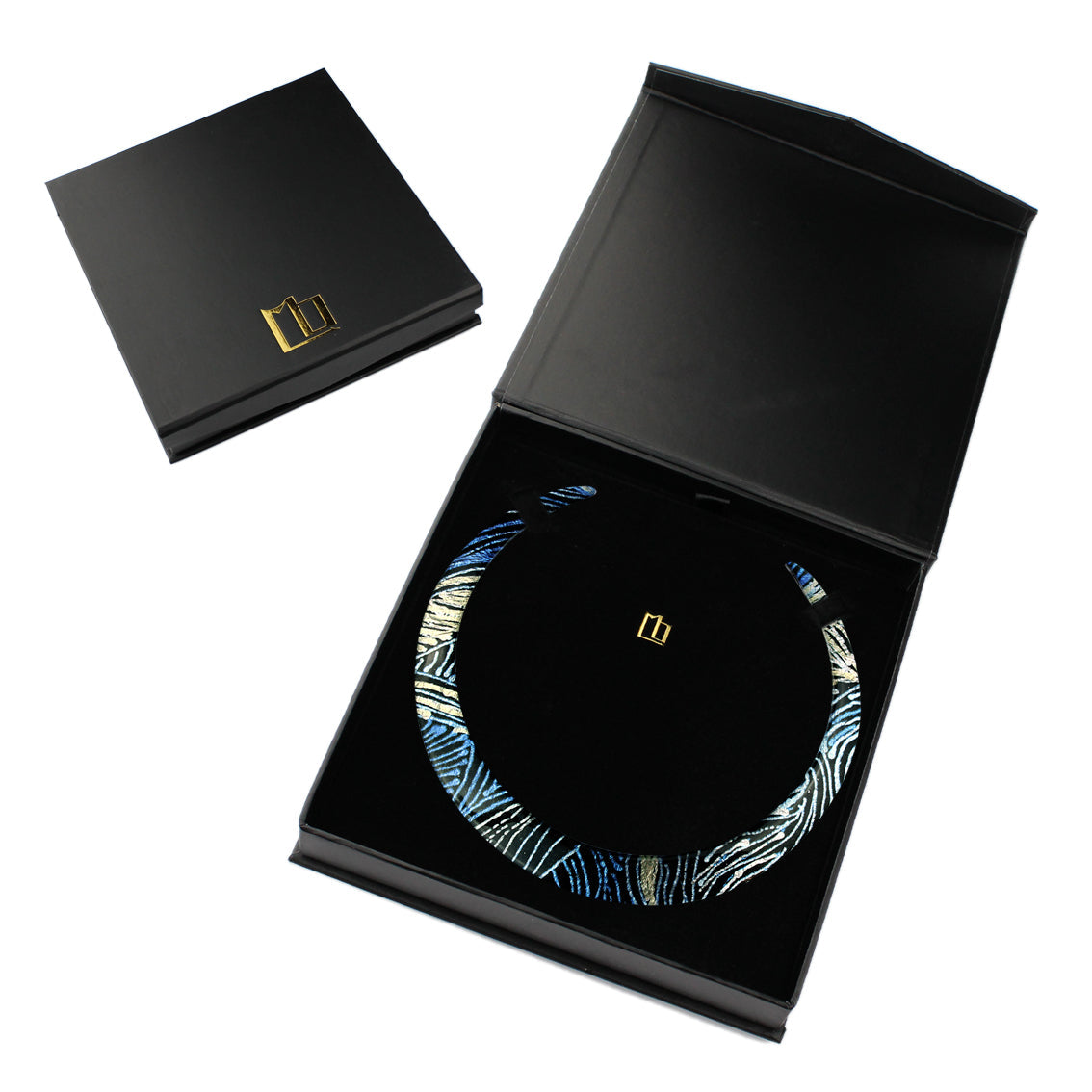 WENDY BLUE ADJUSTABLE FITTED NECKLACE - SD117