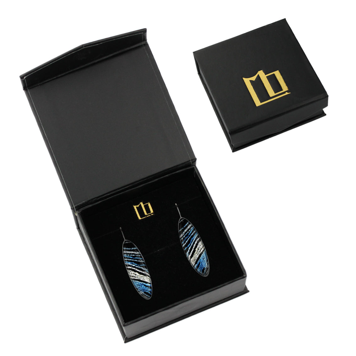 DANDLE DROP WENDY LONG BLUE EARRINGS - SD106