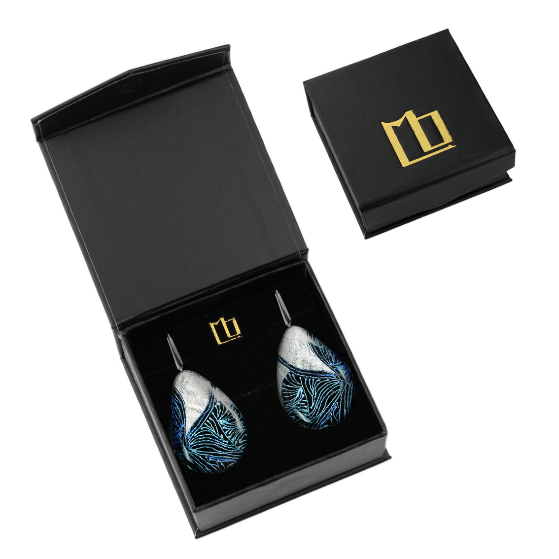 DANDLE DROP WENDY STATEMENT XXL BLUE EARRINGS - SD110