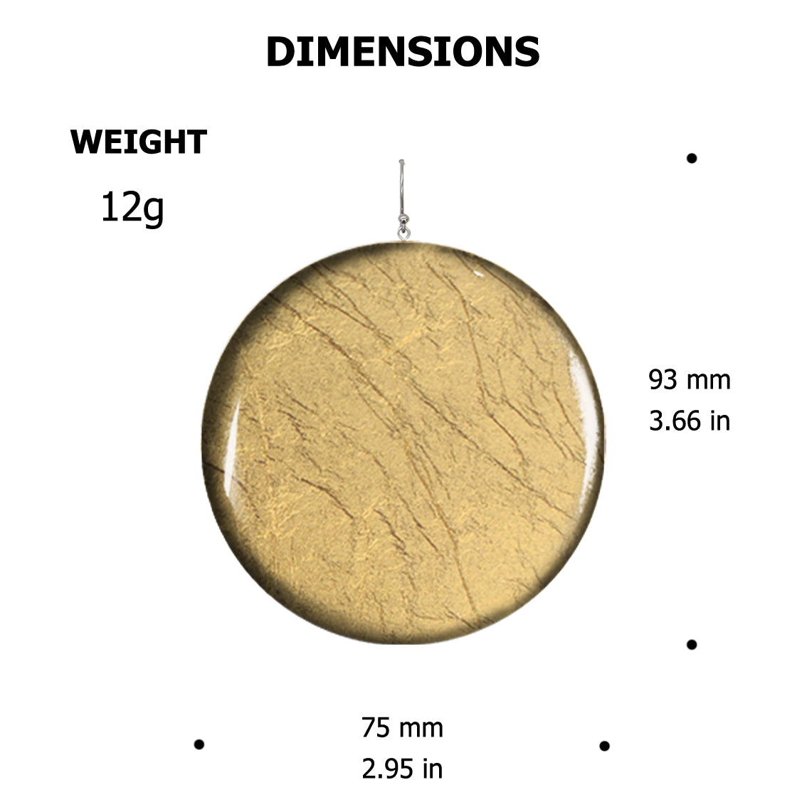 MEDITATION BLUE DISC X LARGE STATEMENT EARRINGS - ST033